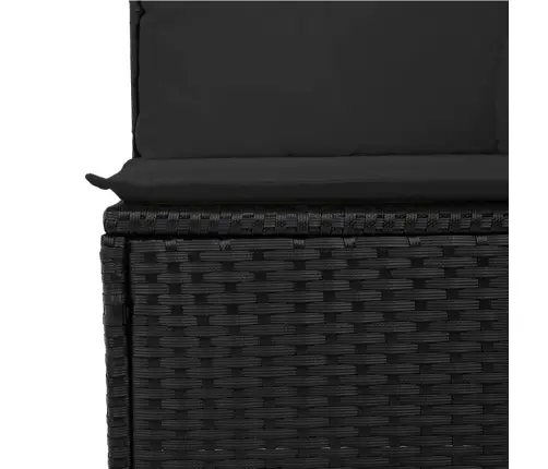 9-Daļīgs Dārza Dīvāna Komplekts, Matrači, Melna Pe Rotangpalma Vidaxl