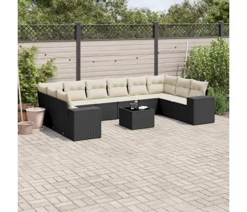 11-Osaline Aiadiivani Komplekt Patjadega, Must, Polürotang