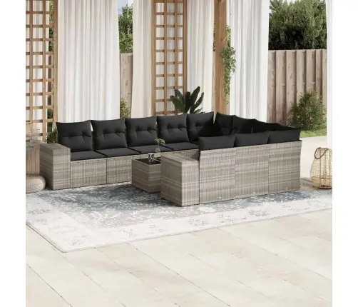 11-Osaline Aiadiivani Komplekt Patjadega, Helehall, Polürotang