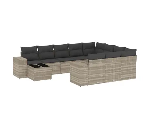 11-Osaline Aiadiivani Komplekt Patjadega, Helehall, Polürotang