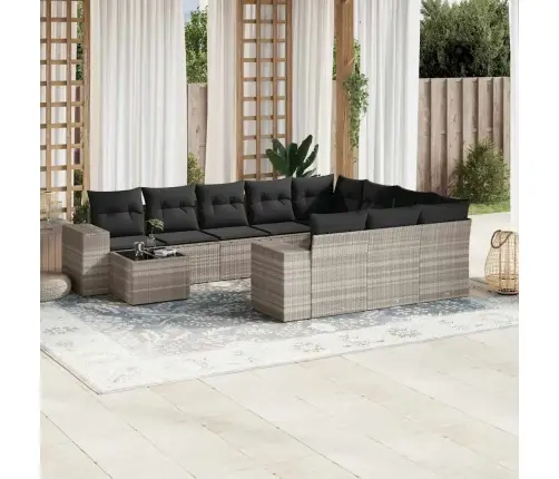 11-Osaline Aiadiivani Komplekt Patjadega, Helehall, Polürotang