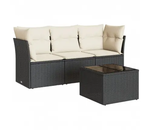 4-Daļīgs Dārza Dīvāna Komplekts Ar Matračiem, Pe Rotangpalma Vidaxl