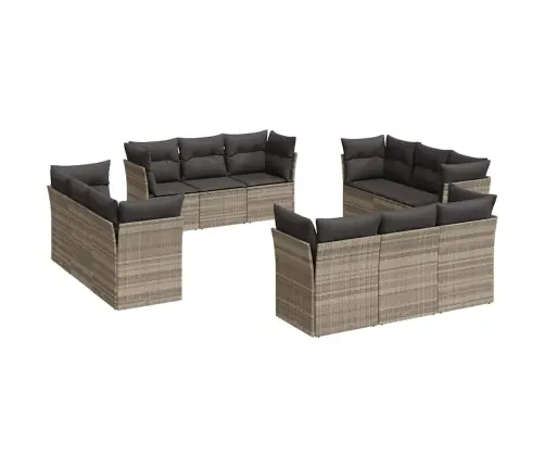 12-Osaline Aiadiivani Komplekt Patjadega, Helehall, Polürotang