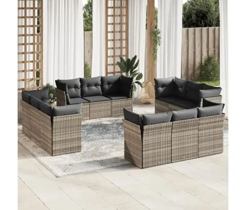 12-Osaline Aiadiivani Komplekt Patjadega, Helehall, Polürotang