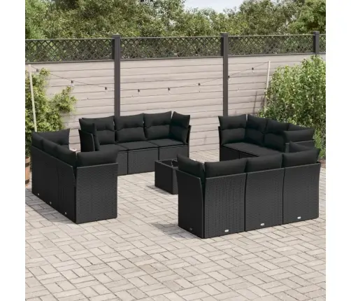 13-Daļīgs Dārza Dīvāna Komplekts Ar Matračiem, Pe Rotangpalma Vidaxl