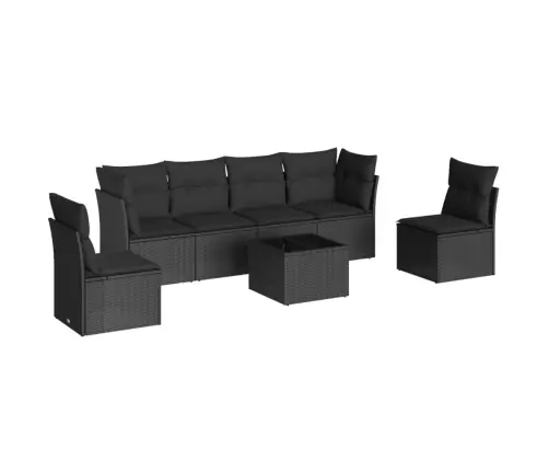 7-Osaline Aiadiivani Komplekt Patjadega, Must, Polürotang