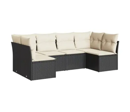 6-Daļīgs Dārza Dīvāna Komplekts, Matrači, Melna Pe Rotanpalma Vidaxl 6-Daļīgs Dārza Dīvāna Komplekts, Matrači, Melna Pe Rotanpalma Vidaxl