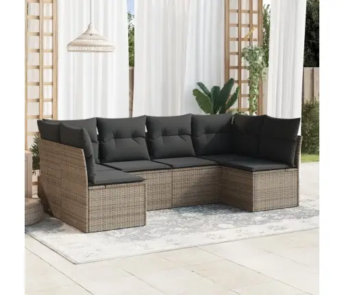 6-Osaline Aiadiivani Komplekt Patjadega, Hall, Polürotang