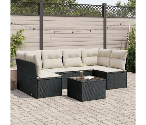 7-Osaline Aiadiivani Komplekt Patjadega, Must, Polürotang