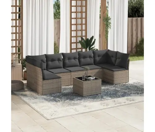 8-Osaline Aiadiivani Komplekt Patjadega, Hall, Polürotang