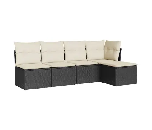 5-Daļīgs Dārza Dīvāna Komplekts Ar Matračiem, Pe Rotangpalma Vidaxl