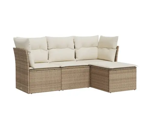 4-Osaline Aiadiivani Komplekt Patjadega, Beež, Polürotang