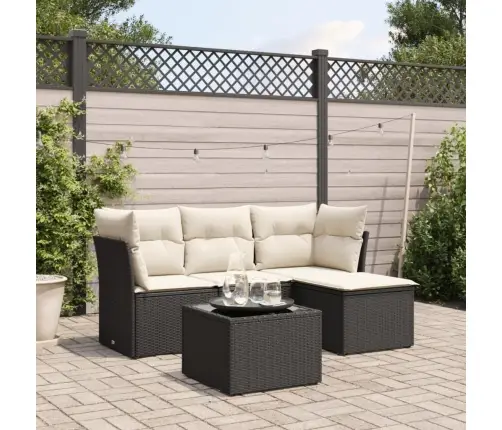 5-Osaline Aiadiivanikomplekt Patjadega, Must, Polürotang