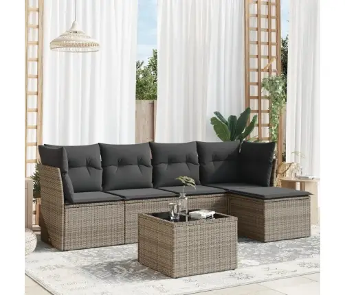 6-Osaline Aiadiivani Komplekt Patjadega, Hall, Polürotang