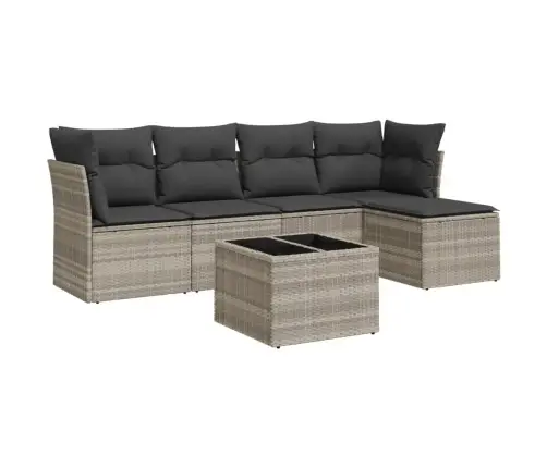 6-Daļīgs Dārza Dīvānu Komplekts,Matrači, Gaiši Pelēka Pe Pinums Vidaxl 6-Daļīgs Dārza Dīvānu Komplekts,Matrači, Gaiši Pelēka Pe Pinums Vidaxl