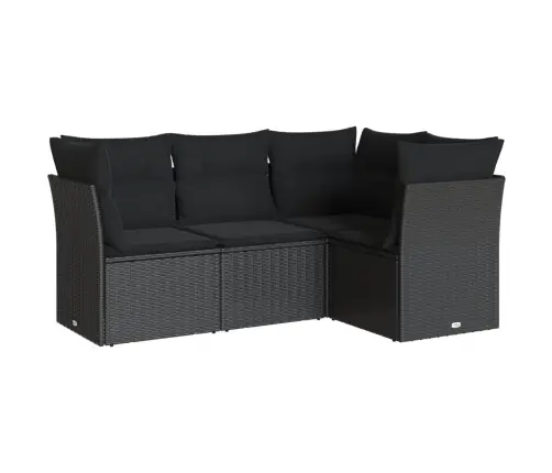 4-Daļīgs Dārza Dīvāna Komplekts Ar Matračiem, Pe Rotangpalma Vidaxl