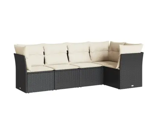 5-Osaline Aiadiivanikomplekt Patjadega, Must, Polürotang