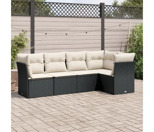 5-Osaline Aiadiivanikomplekt Patjadega, Must, Polürotang