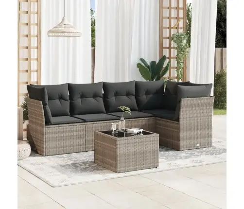 6-Daļīgs Dārza Dīvānu Komplekts,Matrači, Gaiši Pelēka Pe Pinums Vidaxl 6-Daļīgs Dārza Dīvānu Komplekts,Matrači, Gaiši Pelēka Pe Pinums Vidaxl