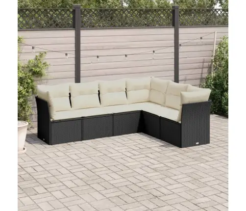 6-Osaline Aiadiivani Komplekt Patjadega, Must, Polürotang