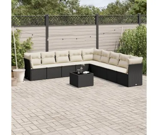 10-Osaline Aiadiivani Komplekt Patjadega, Must, Polürotang