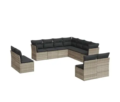 11-Osaline Aiadiivani Komplekt Patjadega, Helehall, Polürotang