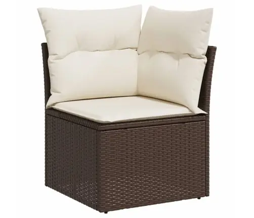 12-Daļīgs Dārza Dīvāna Komplekts, Matrači, Brūna Pe Rotangpalma Vidaxl