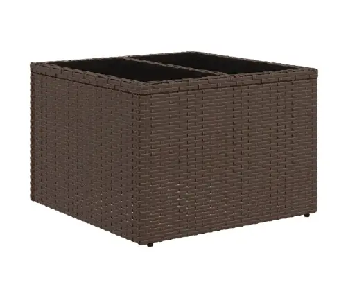 10-Daļīgs Dārza Dīvāna Komplekts, Matrači, Brūna Pe Rotangpalma Vidaxl