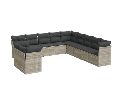 11-Osaline Aiadiivani Komplekt Patjadega, Helehall, Polürotang