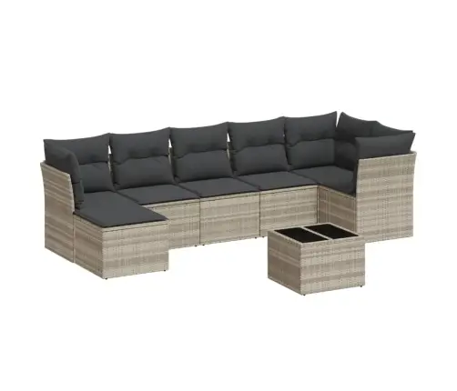 8-Osaline Aiadiivani Komplekt Patjadega, Helehall, Polürotang