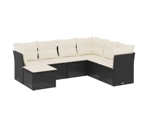 7-Osaline Aiadiivani Komplekt Patjadega, Must, Polürotang