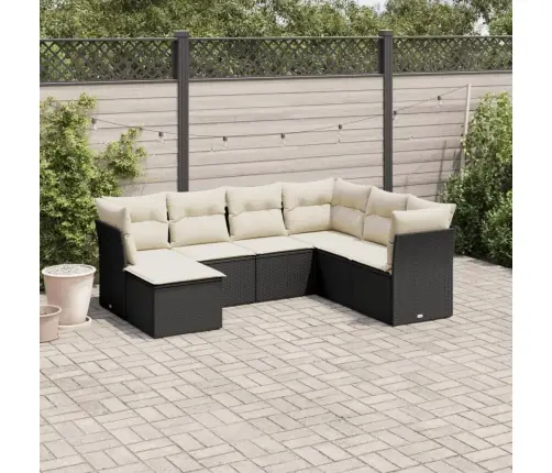 7-Osaline Aiadiivani Komplekt Patjadega, Must, Polürotang