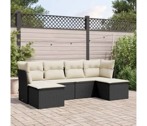 6-Osaline Aiadiivani Komplekt Patjadega, Must, Polürotang