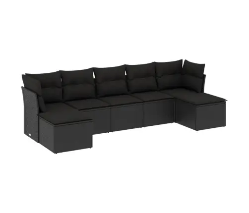 7-Osaline Aiadiivani Komplekt Patjadega, Must, Polürotang