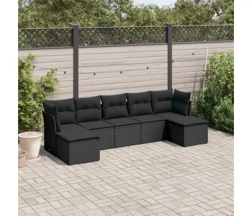 7-Osaline Aiadiivani Komplekt Patjadega, Must, Polürotang