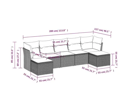 8-Daļīgs Dārza Dīvāna Komplekts, Matrači, Melna Pe Rotangpalma Vidaxl