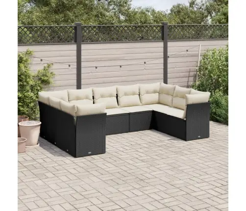 9-Osaline Aiadiivani Komplekt Patjadega, Must, Polürotang