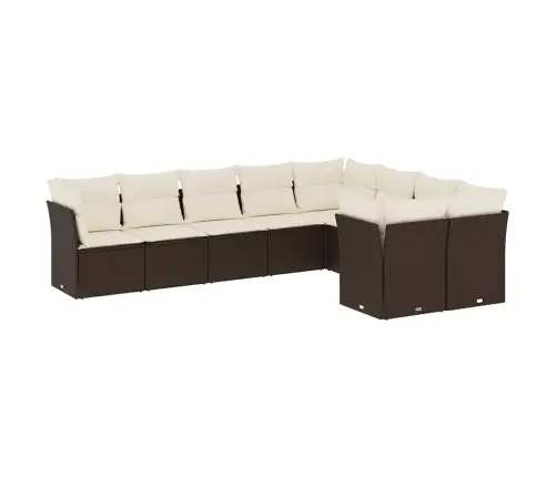 9-Osaline Aiadiivani Komplekt Patjadega, Pruun, Polürotang