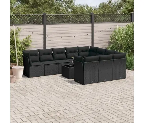 11-Osaline Aiadiivani Komplekt Patjadega, Must, Polürotang