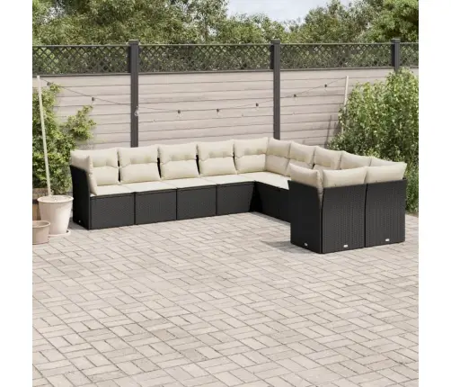 10-Osaline Aiadiivani Komplekt Patjadega, Must, Polürotang