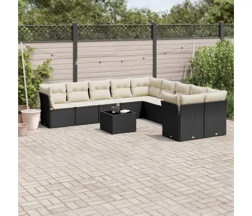 11-Osaline Aiadiivani Komplekt Patjadega, Must, Polürotang