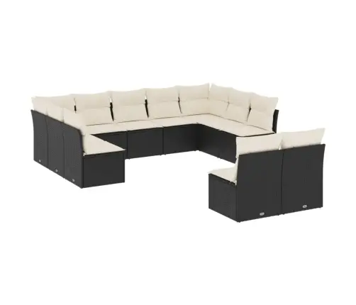 11-Osaline Aiadiivani Komplekt Patjadega, Must, Polürotang