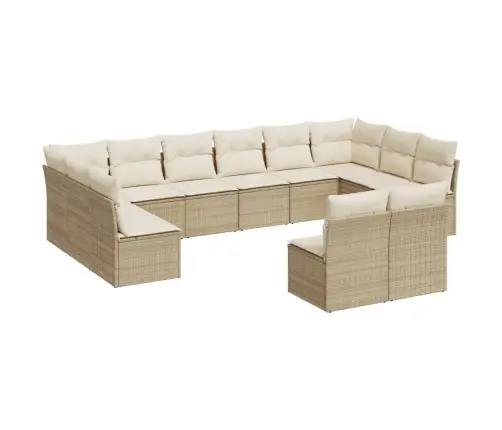 12-Osaline Aiadiivani Komplekt Patjadega, Beež, Polürotang