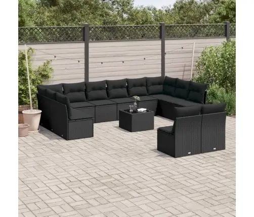 13-Daļīgs Dārza Dīvāna Komplekts Ar Matračiem, Pe Rotangpalma Vidaxl