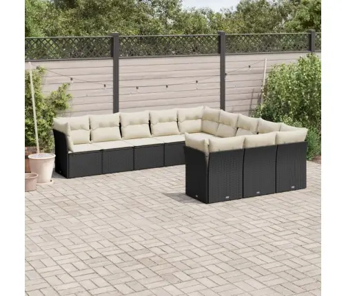 11-Osaline Aiadiivani Komplekt Patjadega, Must, Polürotang