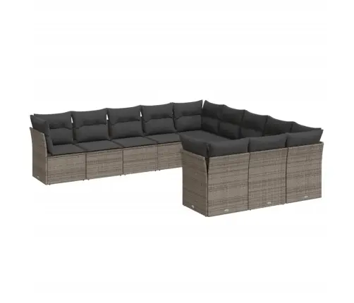 11-Osaline Aiadiivani Komplekt Patjadega, Hall, Polürotang 11-Osaline Aiadiivani Komplekt Patjadega, Hall, Polürotang