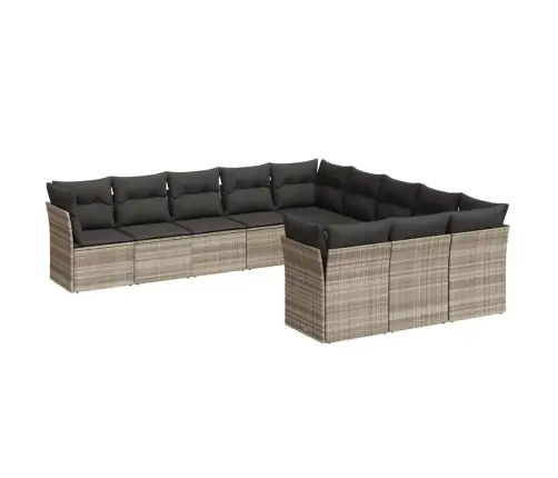 11-Osaline Aiadiivani Komplekt Patjadega, Helehall, Polürotang