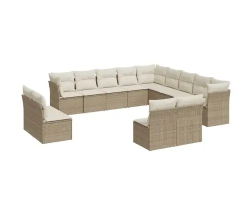 12-Osaline Aiadiivani Komplekt Patjadega, Beež, Polürotang