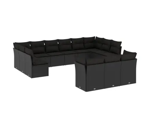 13-Daļīgs Dārza Dīvāna Komplekts Ar Matračiem, Pe Rotangpalma Vidaxl