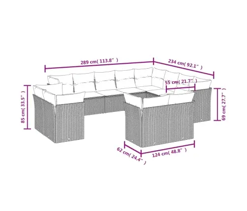 Sodo Komplektas Su Pagalvėlėmis, 12 Dalių, Smėlio, Poliratanas